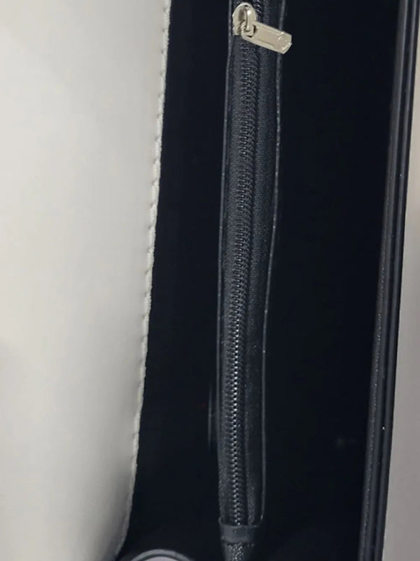 PU Leather Handbag with Detachable Chain Shoulder Strap Design