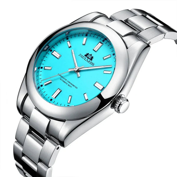 Luxury Automatic Men’s Rainbow Stainless Steel Mechanical Watch Design