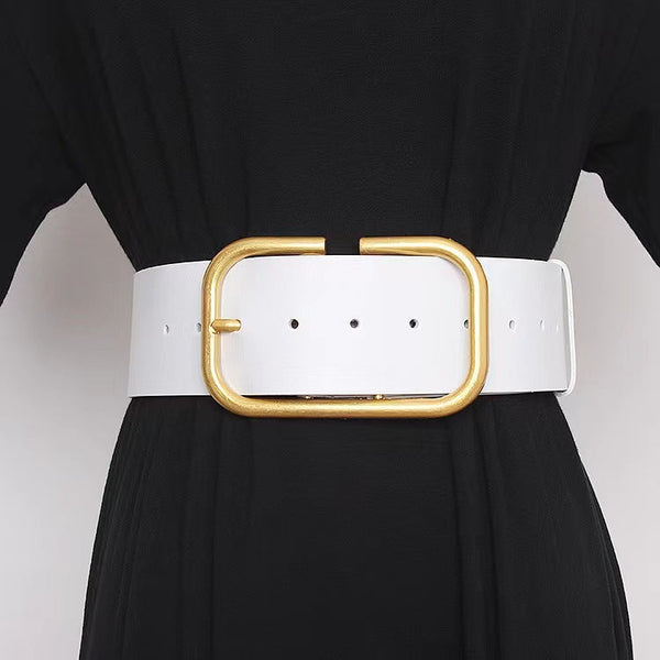 Women’s Cowhide Waist Belt for Elegant Fashion Styling Accessories