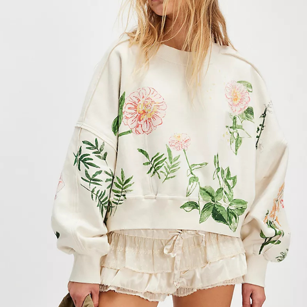 Autumn Winter Women Clothing Printing Loose Casual Top All Matching Hoodie Women