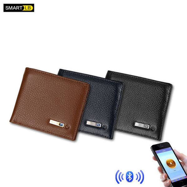 Genuine Leather Bifold Wallet with Anti-Theft Charging Function Design