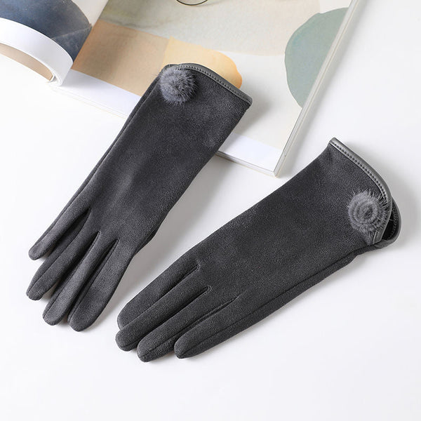 Women's Winter Fashion Korean Style Autumn Winter Fleece Warm Gloves