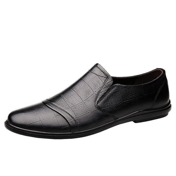 Men’s Genuine Leather Bean Shoes for Casual Trendy Comfort
